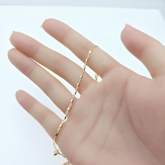 Rose Gold Dainty Box Link Chain Necklace – 45cm / 17.7 Inch Shine, XPNL0023 - Picture 8 of 12